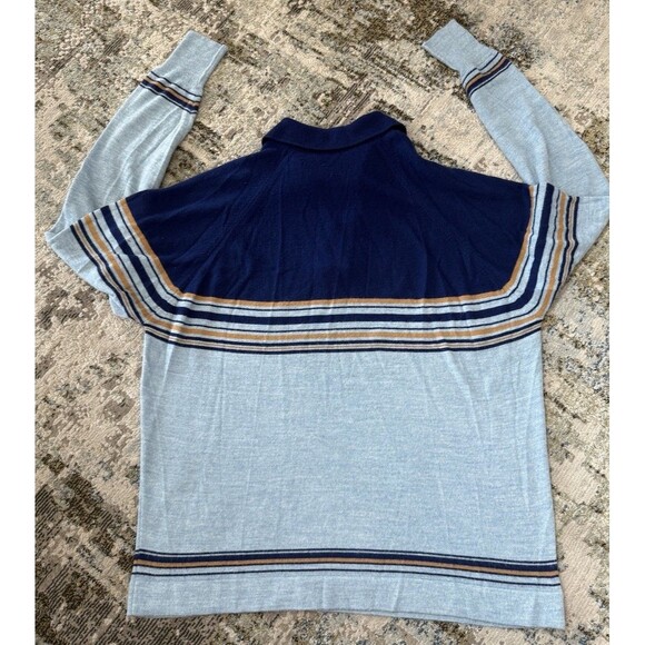 Vintage Puritan USA Polo 80s Shirt Mens XL Long Sleeve Soft Touch Blue - Picture 2 of 5